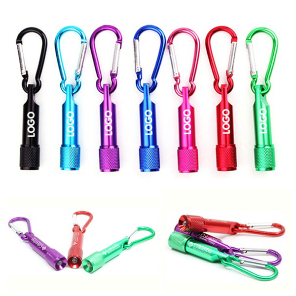 Aluminum LED Flashlight Keychain With Carabiner